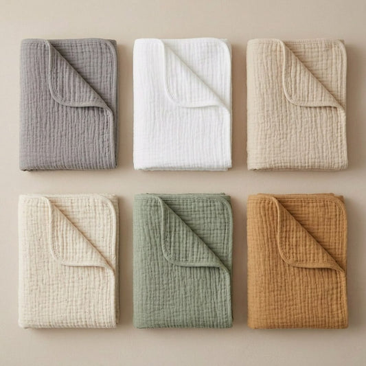 Cape de bain bébé mousseline coton — Douceur naturelle | Lunella