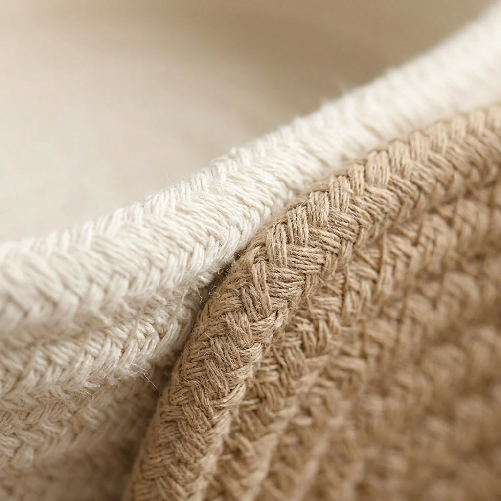 Paniers de rangement coton tressé bébé — Set de 3 | Lunella