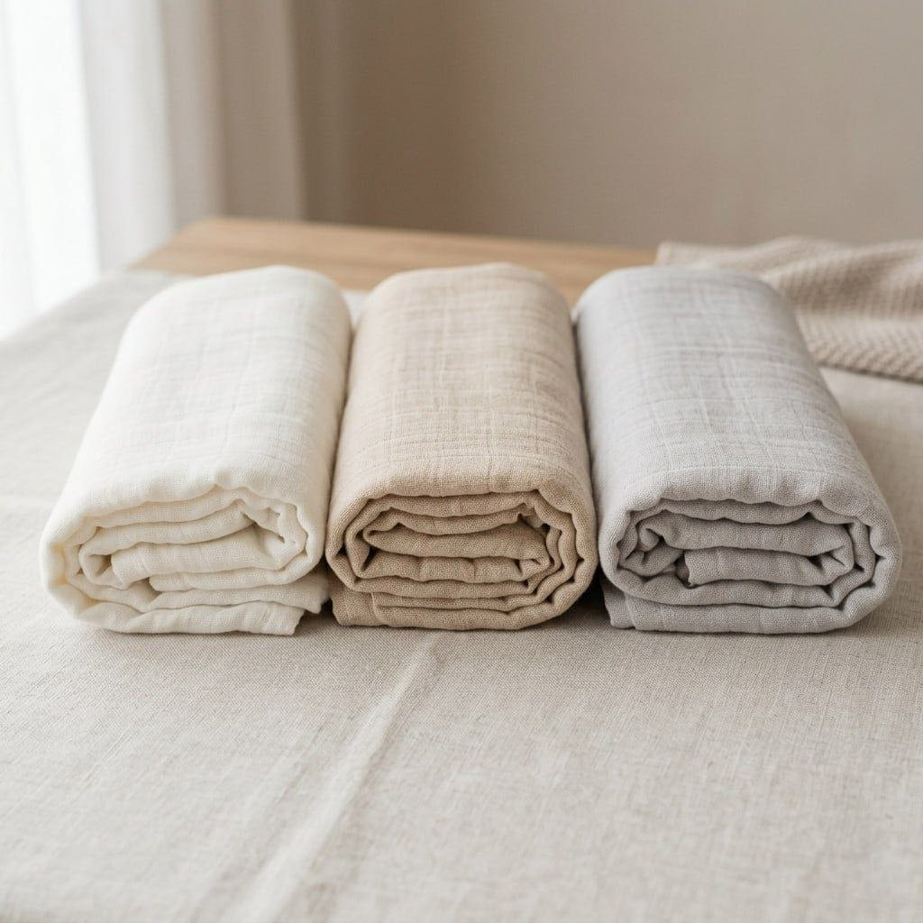 Lange bébé bambou double gaze 120×120 cm — Douceur essentielle | Lunella