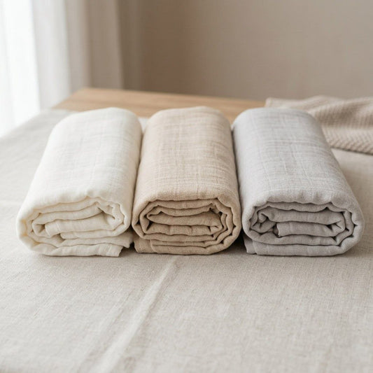 Lange bébé bambou double gaze 120×120 cm — Douceur essentielle | Lunella